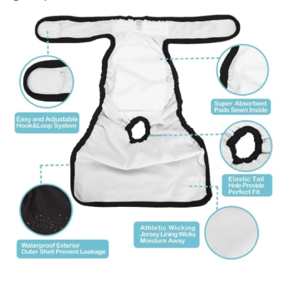 Adjustable reusable Pet Diaper Set - pack of 3